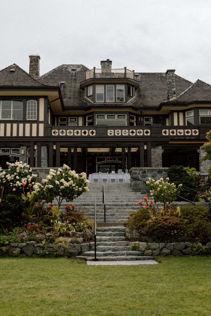 The back of Cecil Green Park House Venue in Vancouver
